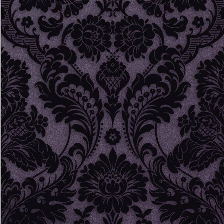 Graham u0026 Brown Gothic Damask Plum Wallpaper