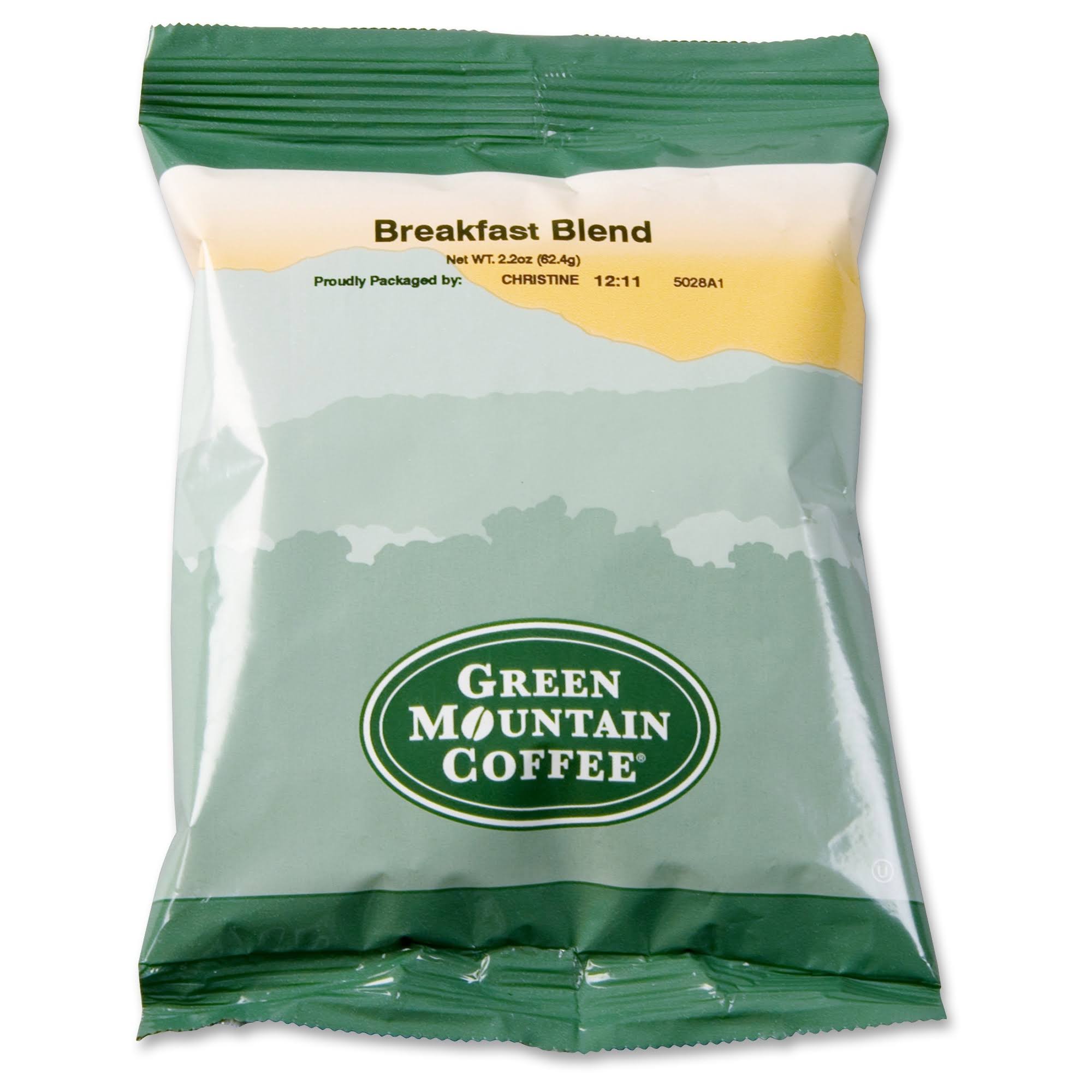 Green Mountain Coffee Breakfast Blend Coffee Fraction Packs, 2.2 oz, 100/Carton