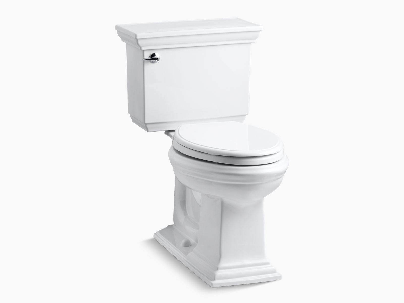 Kohler K-3819-0 Memoirs Comfort Height Two-Piece Elongated 1.6 GPF Toilet with Stately