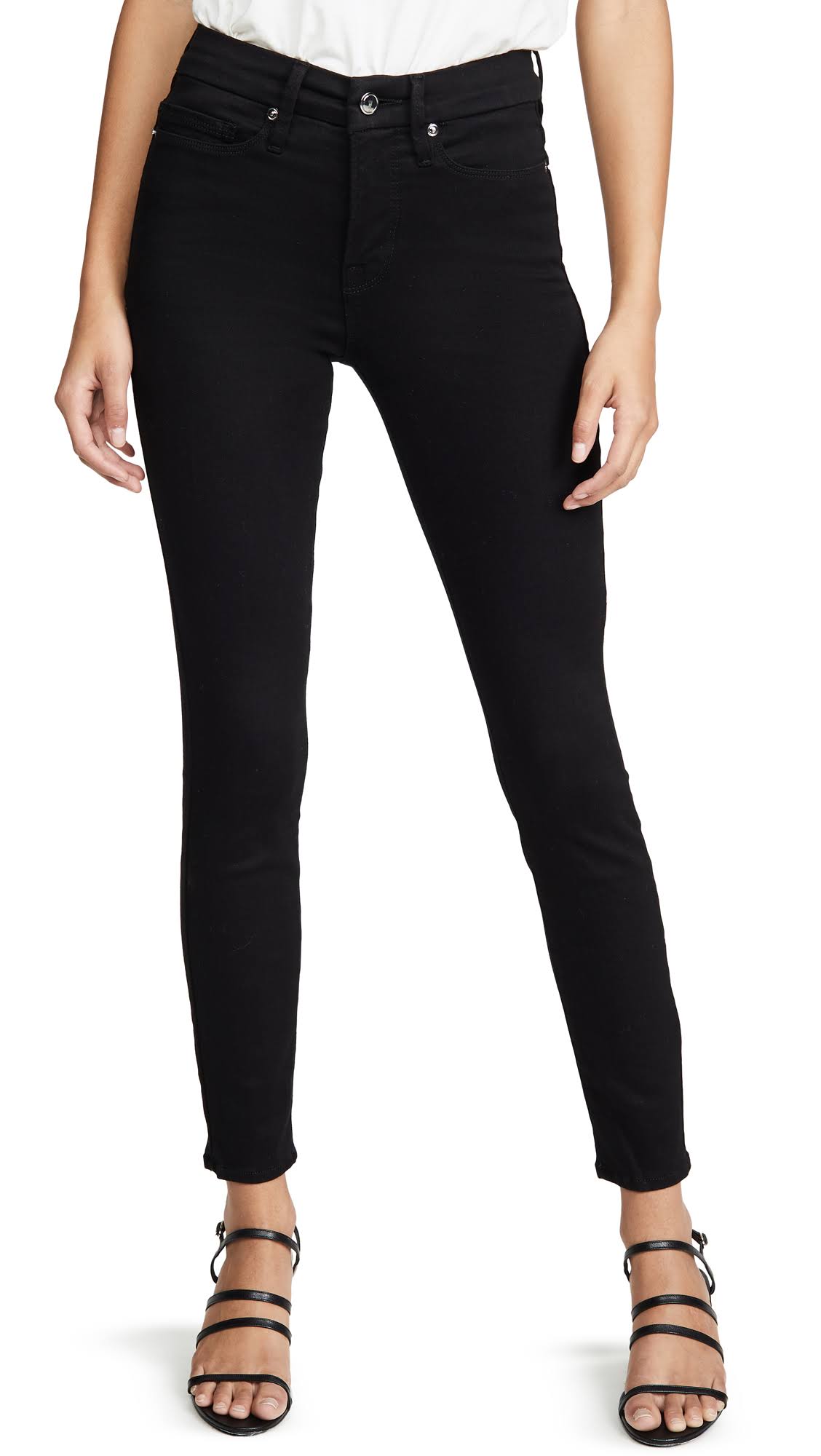 Plus Size Women&s Good American Good Legs Crop Skinny Jeans, Size 20 - Black