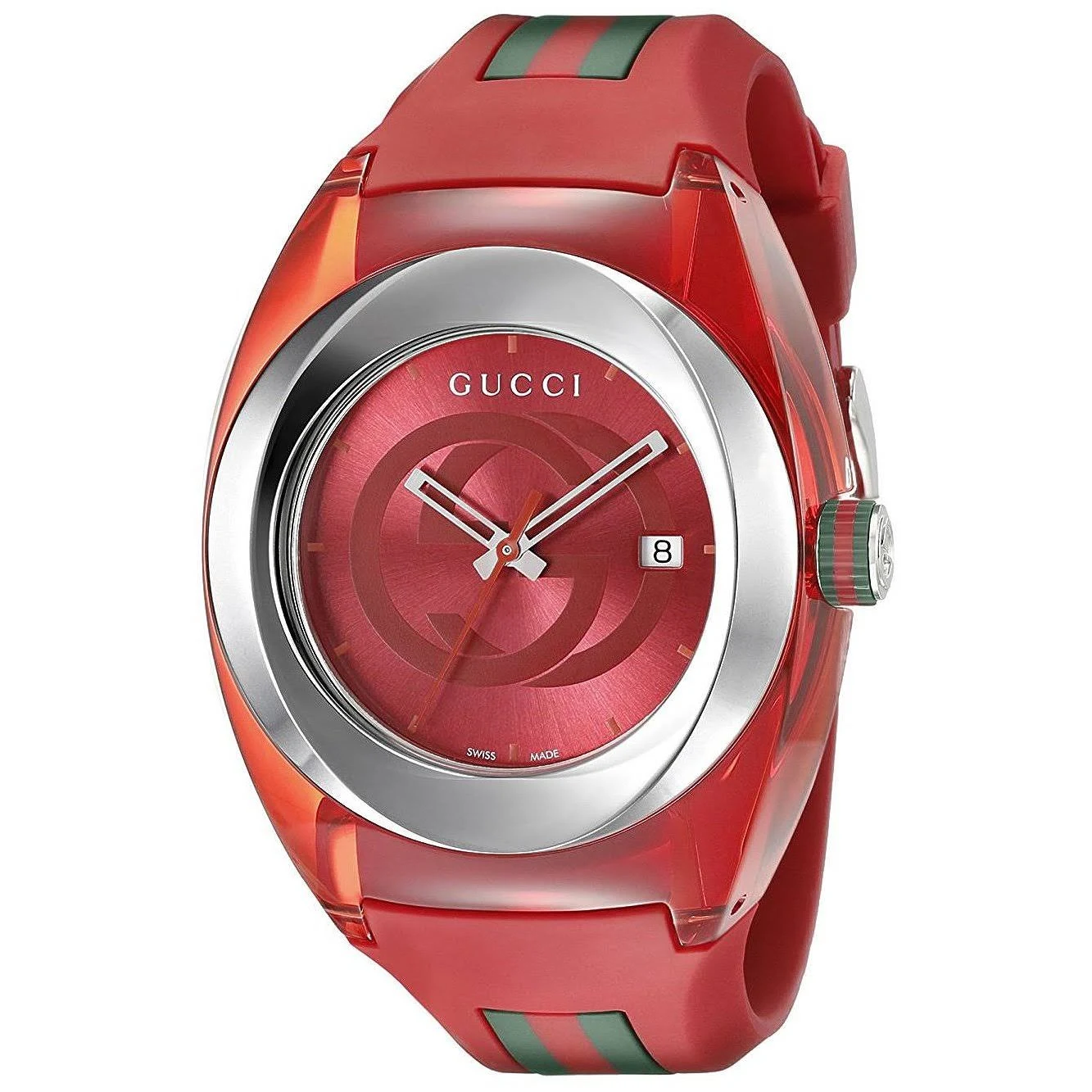 Gucci Sync XXL Red Rubber Unisex Watch YA137103