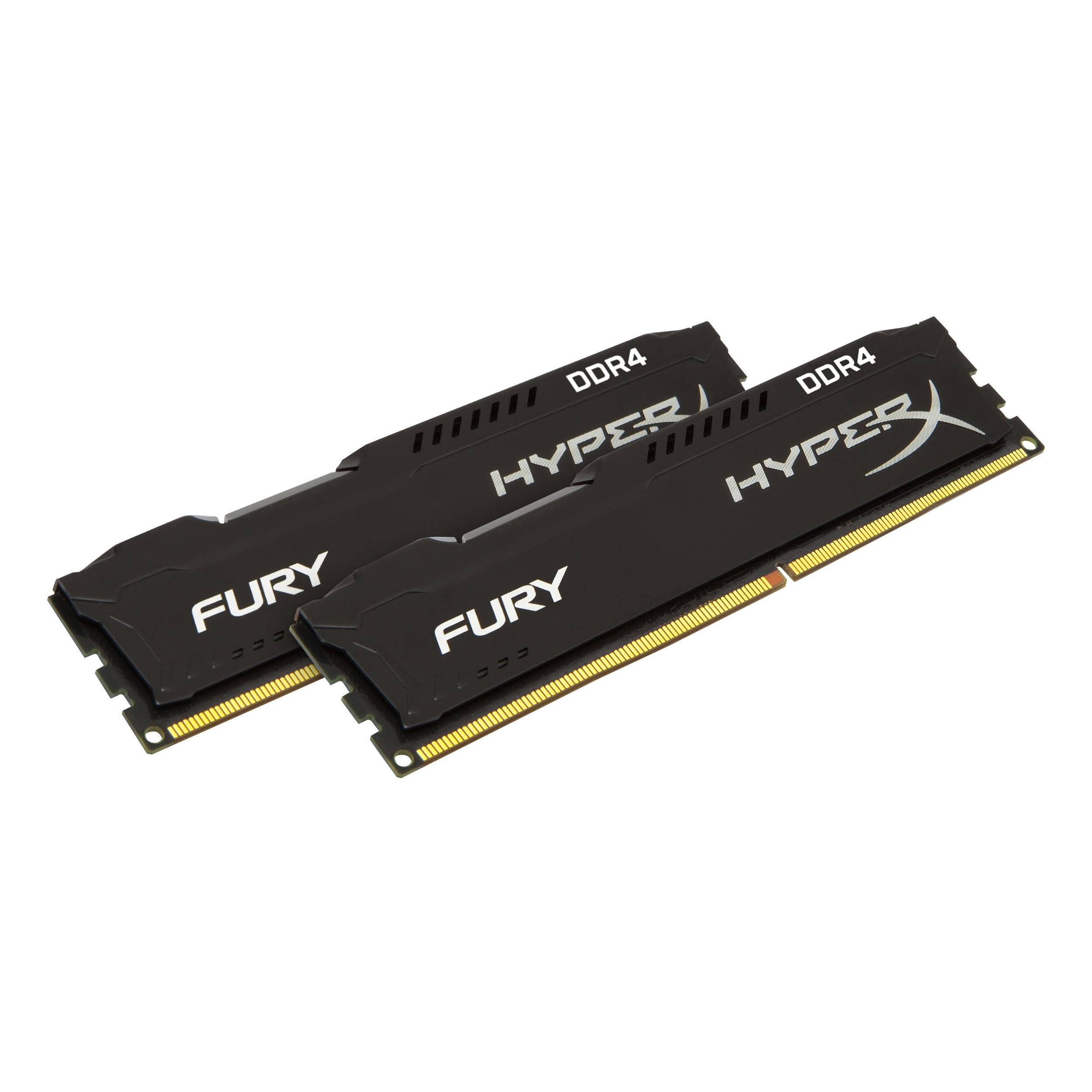 HyperX Fury Memory Black 8GB 2666MHz DDR4 CL15 DIMM (Kit of 2) Hx426c15fbk2/8, Size: 8GB Kit (2 x 4GB)