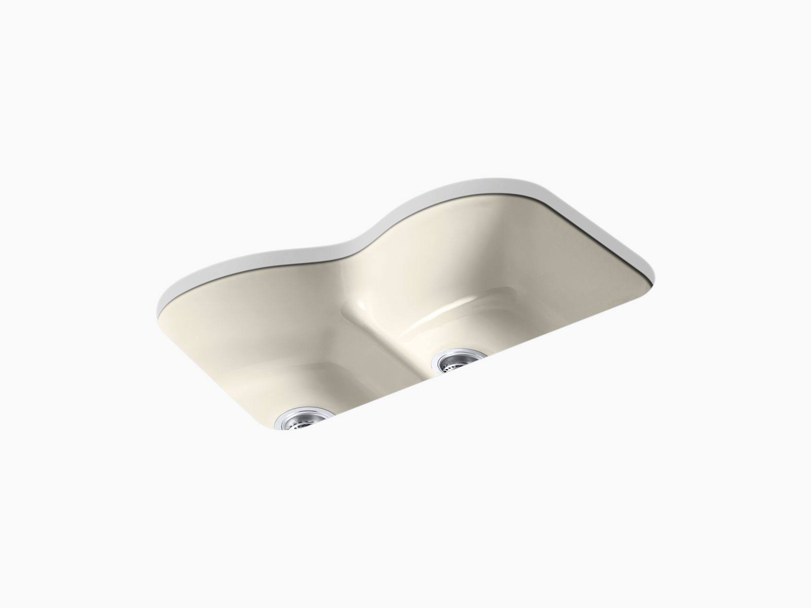 Kohler K-6626-6U-47 Langlade Kitchen Sink Almond