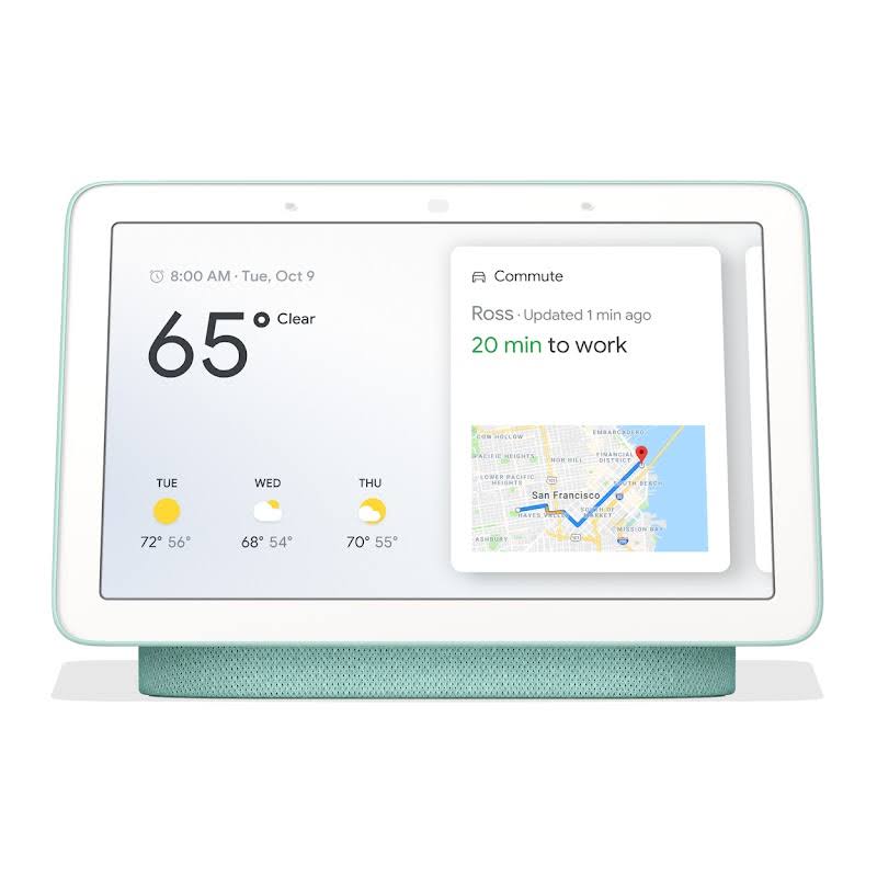 Google Nest Hub - Digital Photo Frame with Google Assistant - Aqua