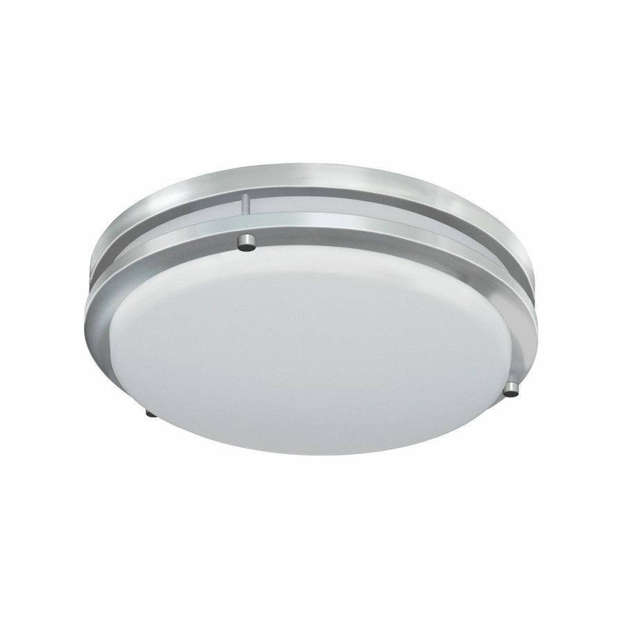 Good Earth Lighting Jordan 17-in Satin Nickel Transitional Flush Mount Light Energy Star | FL1217-NSM-17LF2-G
