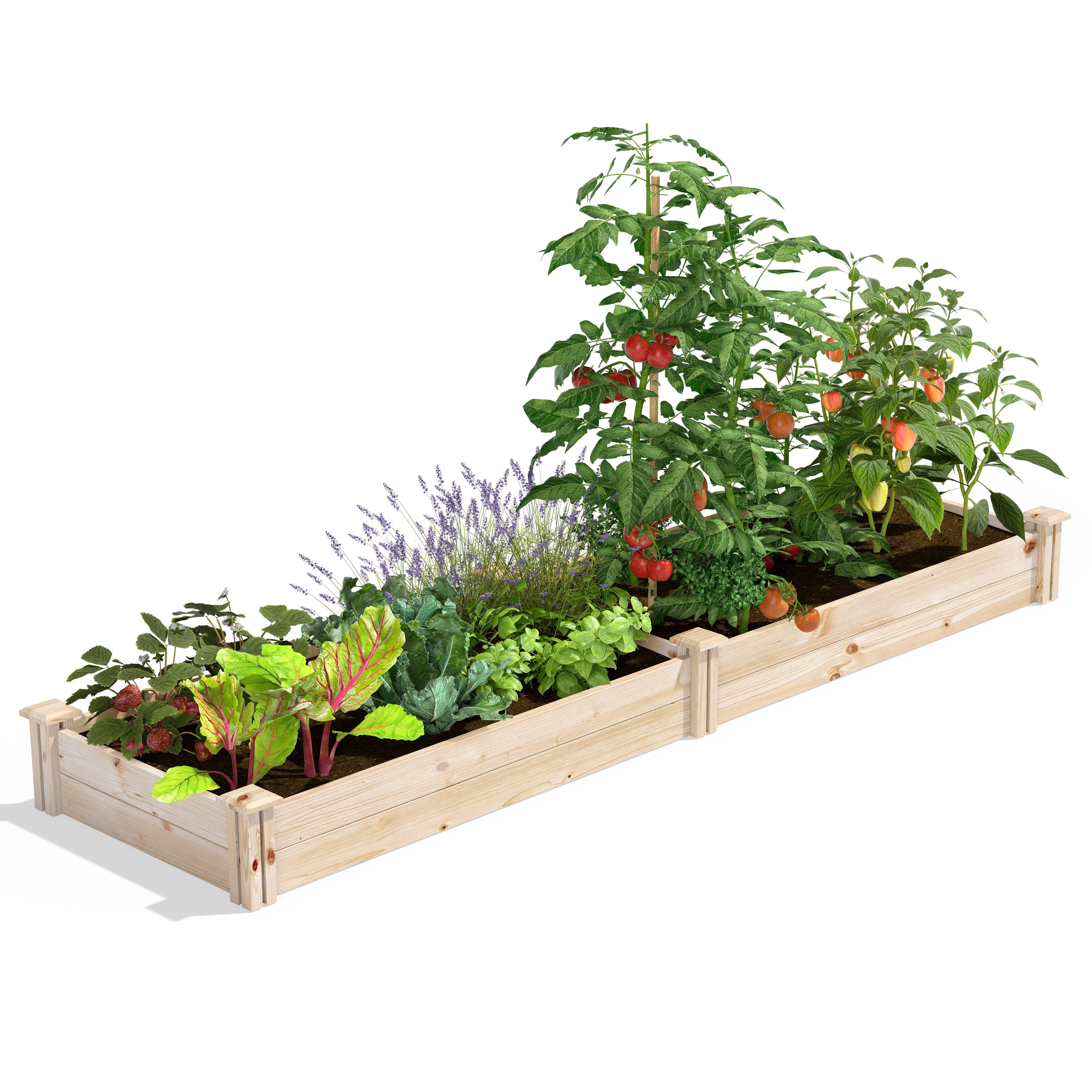 Greenes Fence Original Pine Raised Garden Bed, 2& x 8& x 7x22