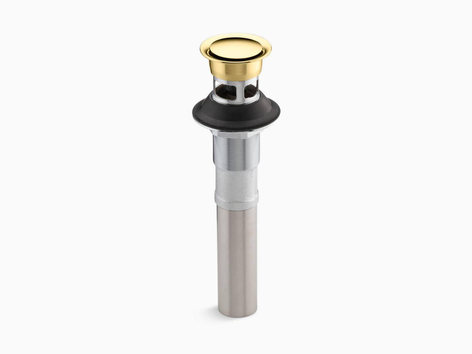 Kohler K-7124-A Pop-Up Clicker Drain Vibrant Polished Brass