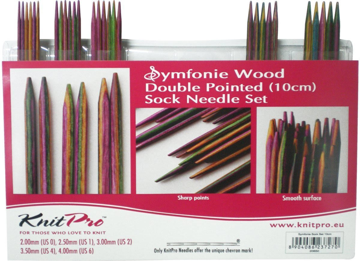KnitPro Needle Set Symfonie Wood 2.00 2.50 3.00 3.50 4.00 mm 10 cm