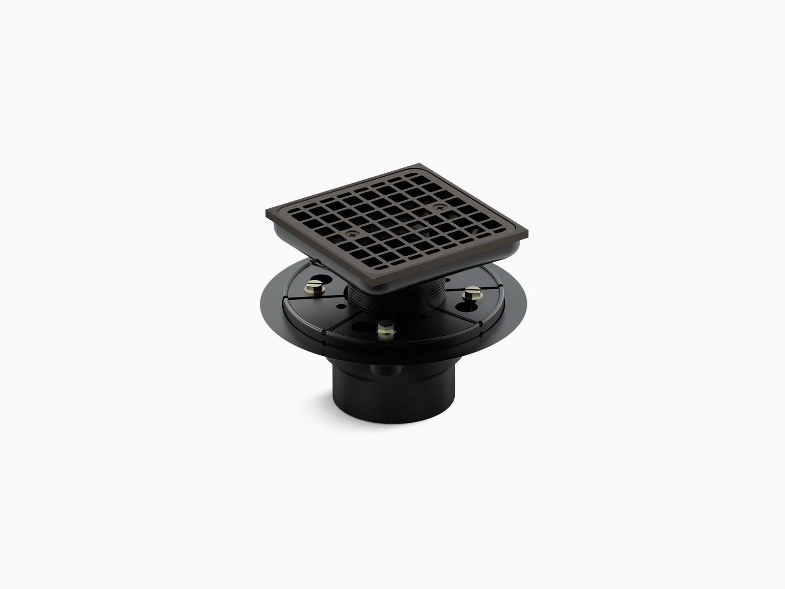Kohler Square Design Tile-In Shower Drain, Oil-Rubbed Bronze
