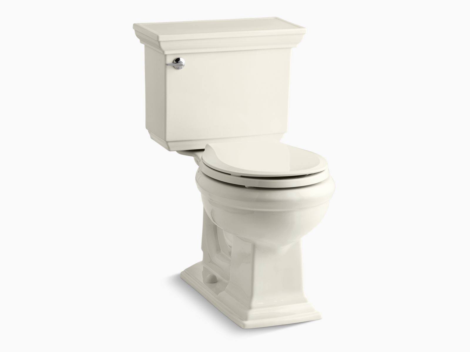 Kohler K-3933-96 Memoirs Impressions Stately Comfort Height 1.28 GPF Round Two-Piece Toilet Finish: Biscuit