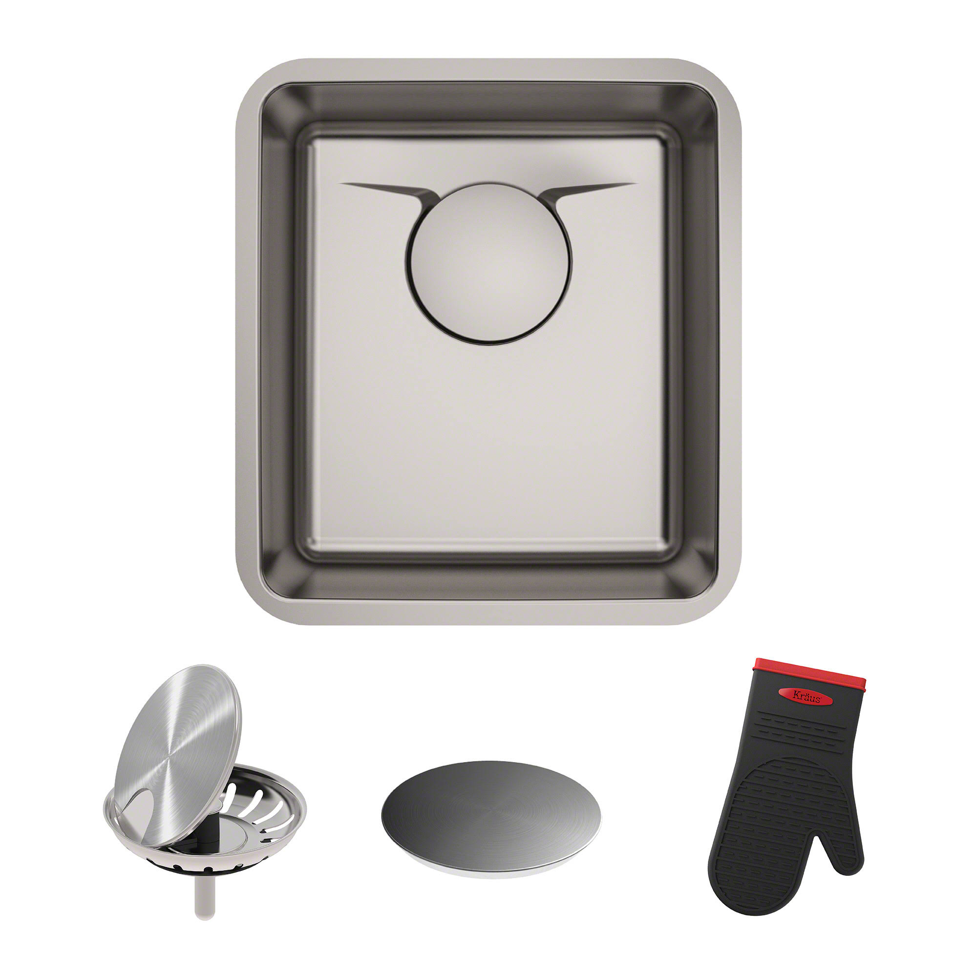 Kraus Dex 17x22 Undermount Single Bowl Bar Sink Stainless Steel KD1US17B