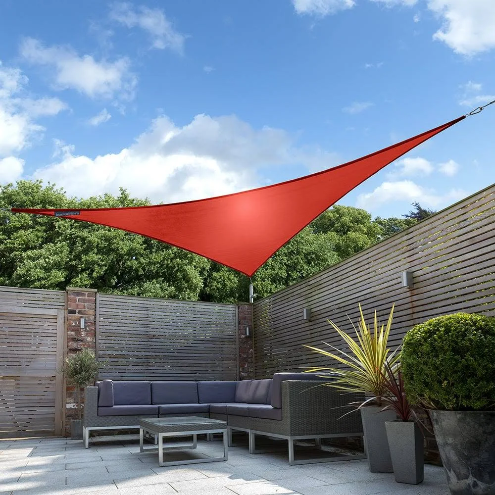 Kookaburra 16ft 5x22 Red Waterproof Woven Triangle Sail Shade