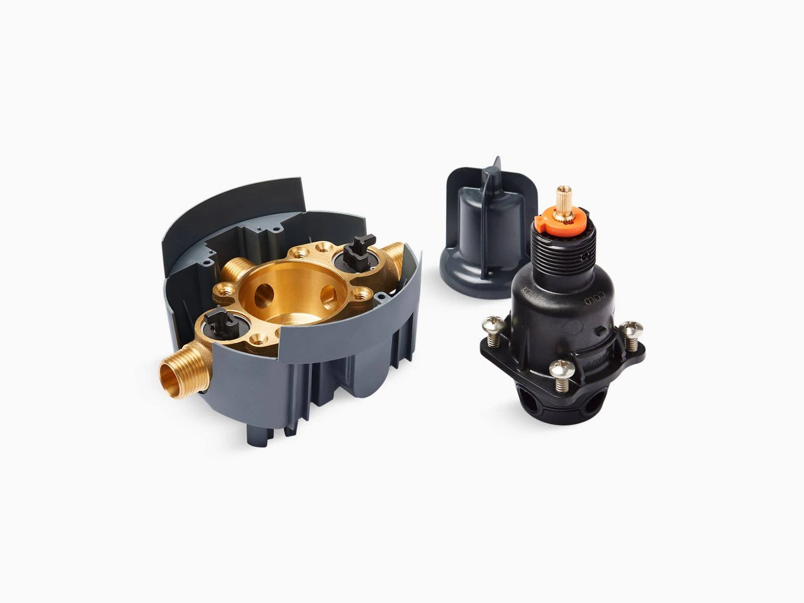 Kohler K-8304-KS-NA Rite-Temp Pressure Balancing Valve Body and Cartridge Kit with Service Stops