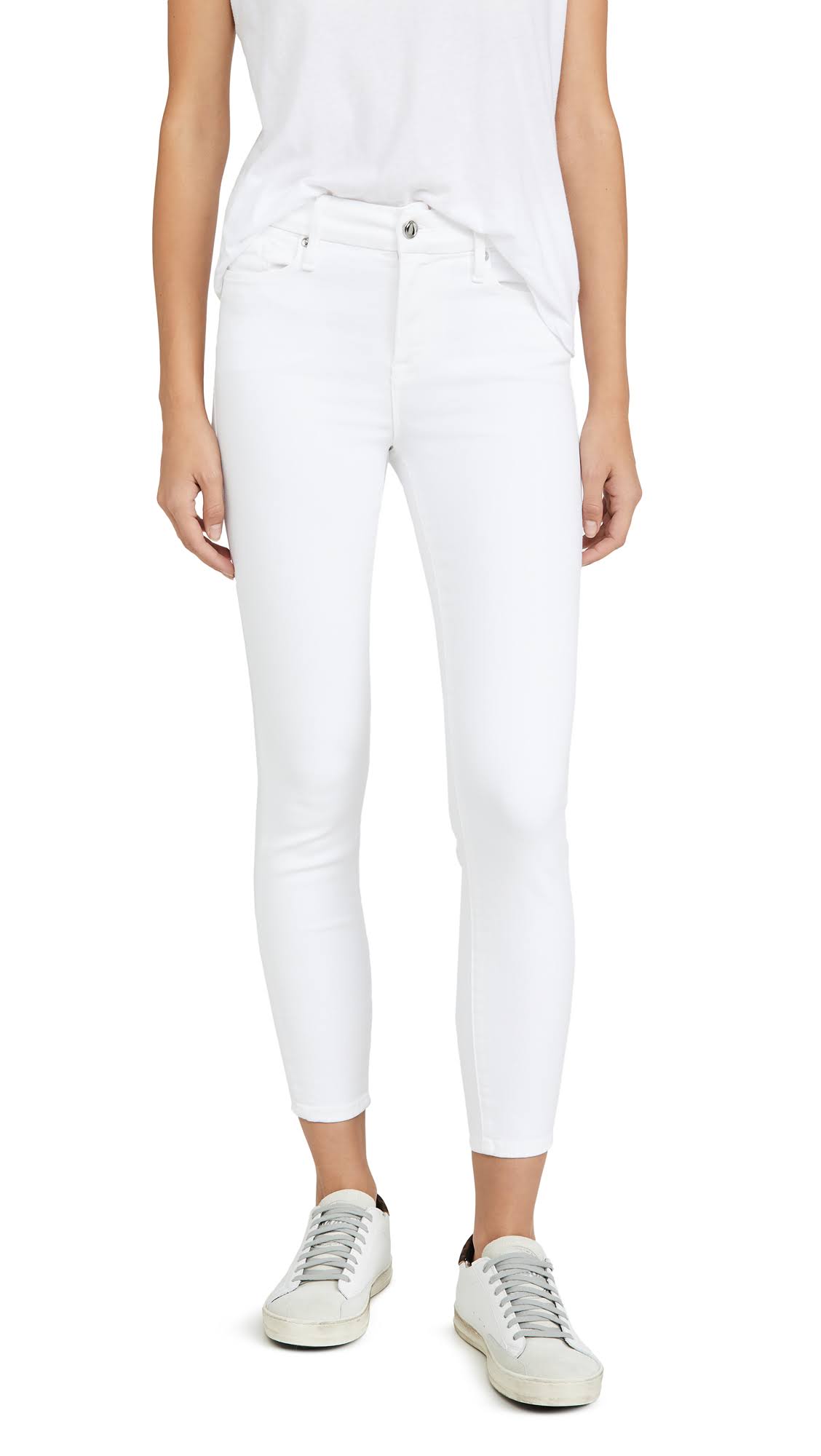 Good American Women&s Good Legs Crop Jeans in White001 - White - Size 0 / 25