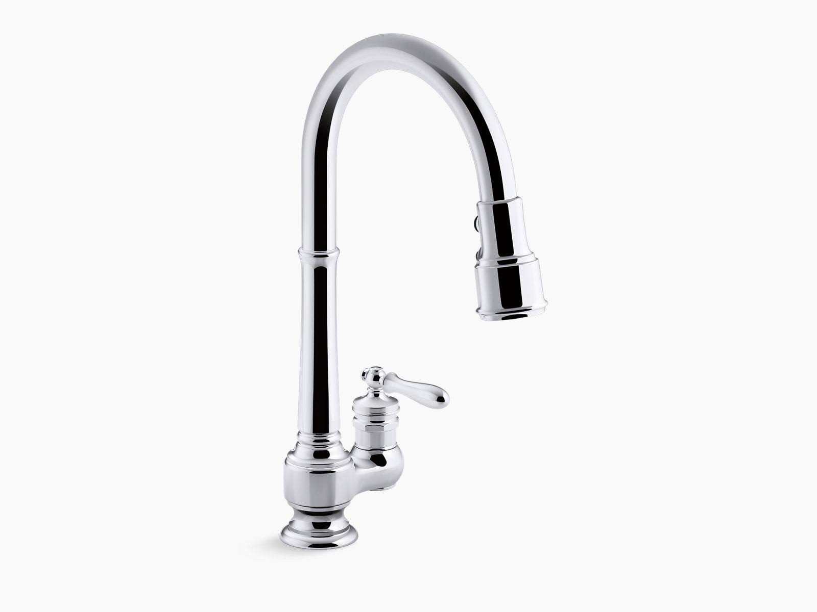 Kohler K-99260-CP Artifacts Single Handle Pull Down Kitchen Faucet - Polished Chrome