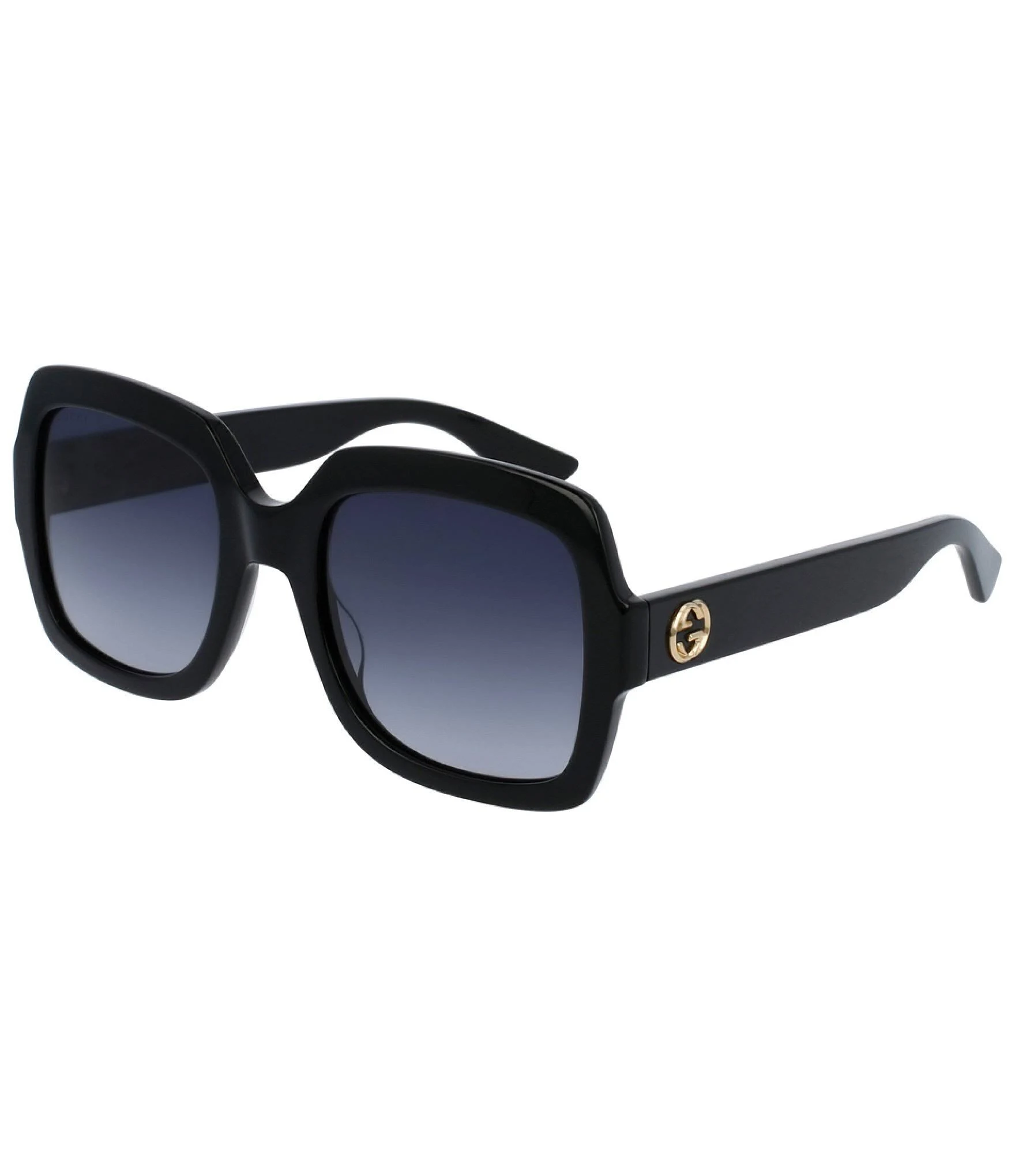 Gucci GG0036S Plastic Ladies Sunglasses, 001 - BLACK with GREY lenses