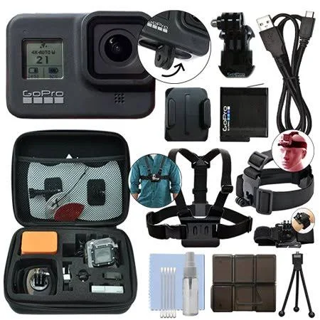 GoPro Hero8 Black 12 Mp Waterproof 4K Hero 8 Camera Camcorder + Ultimate Action Bundle