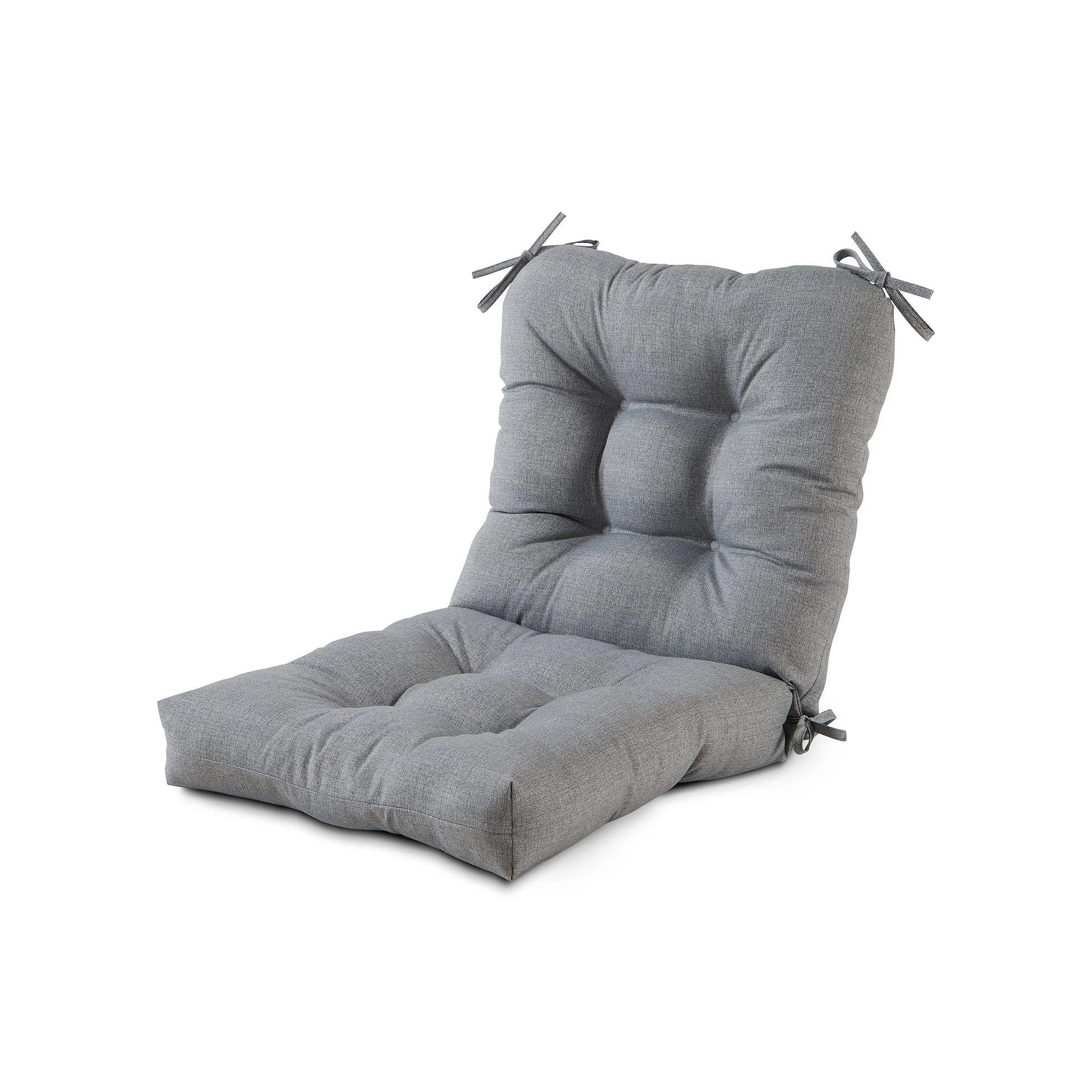 Greendale Home Fashions 42 x 21 in. Outdoor Seat/Back Chair Cushion Heather Gray