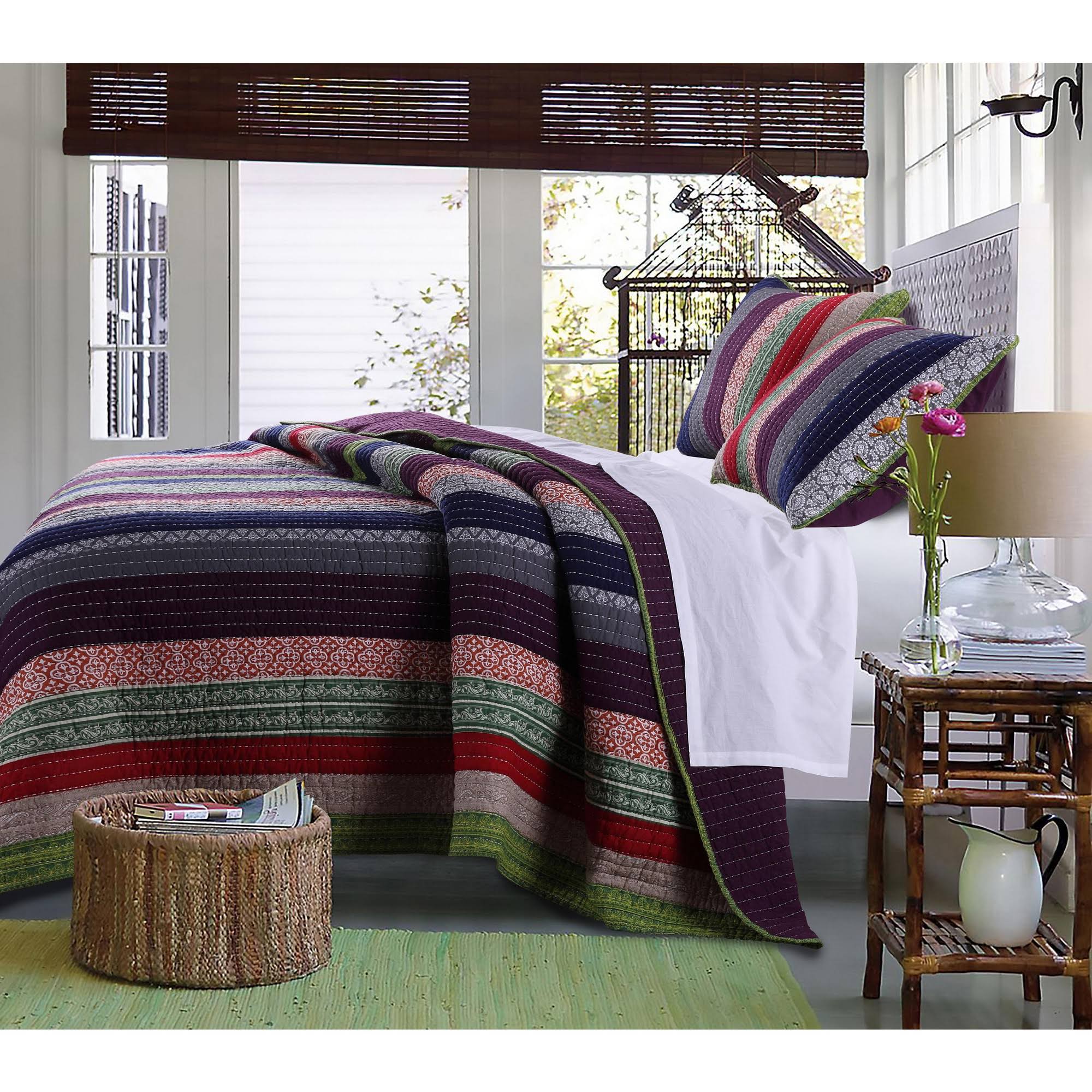 Greenland Home Fashions Marley Quilt Set, Full/Queen