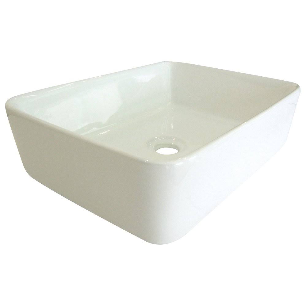 Kingston Brass EV5102 French Vessel Sink, White