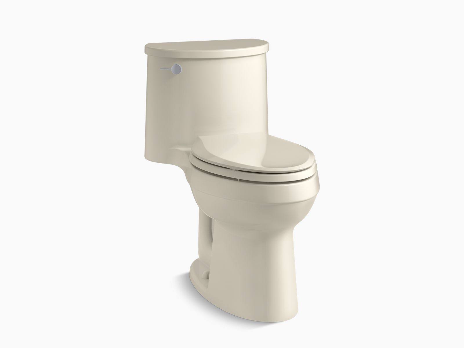 Kohler K-3946-47 Adair Comfort Height One-Piece Elongated 1.28 GPF Toilet with AquaPiston Flushing Technology Almond