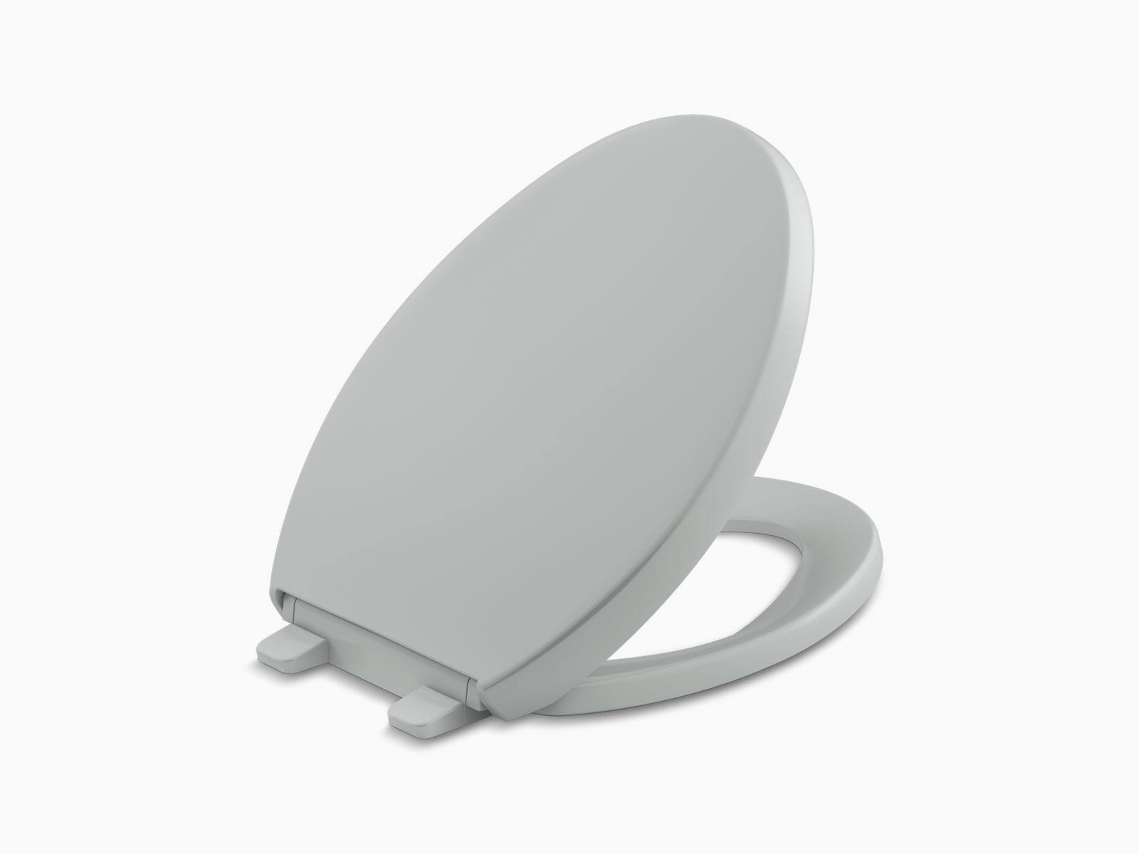 Kohler 4008-95 Reveal Quiet-Close with Grip-Tight Elongated Toilet Seat - Ice Grey
