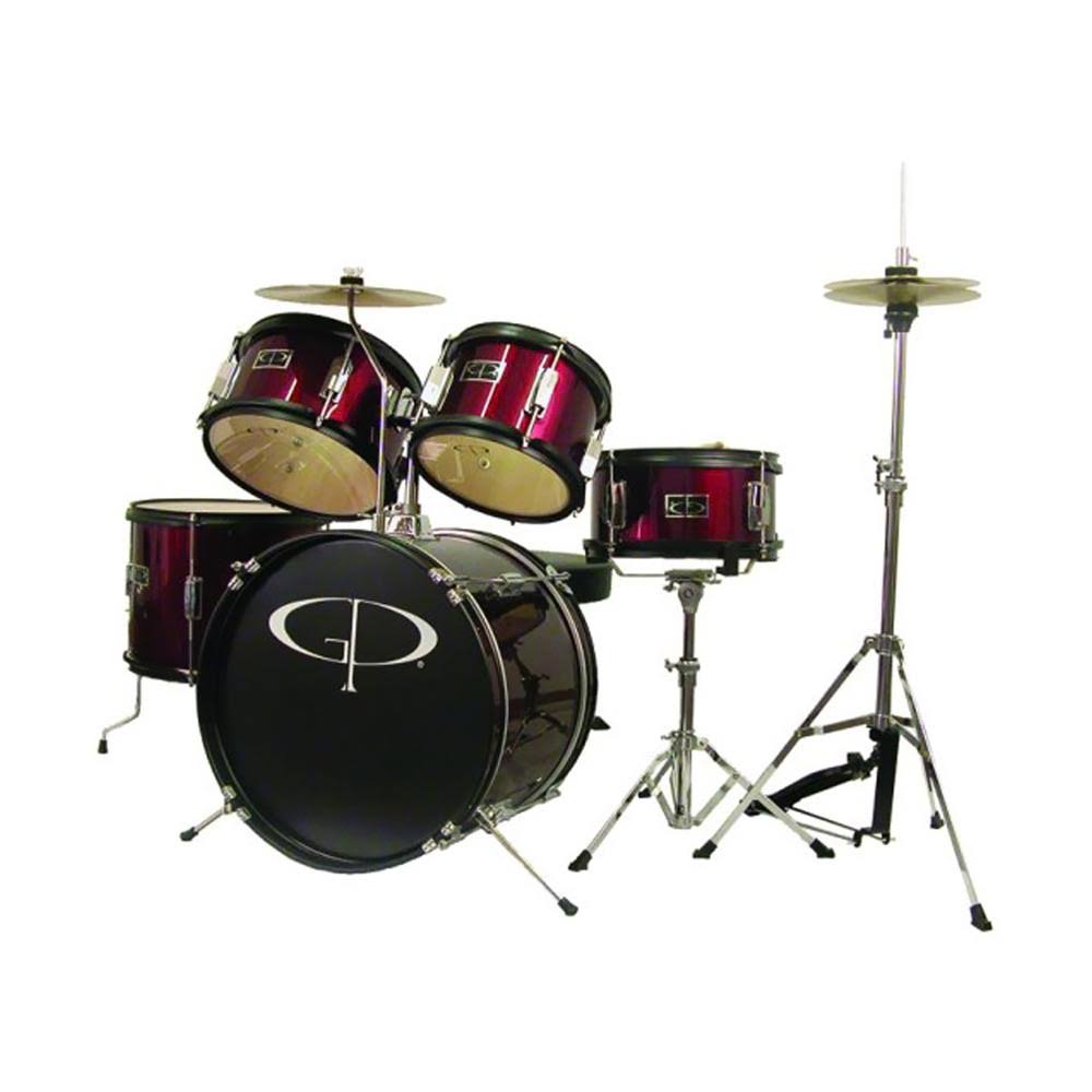 GP Percussion GP55WR 5-Piece Junior Drum Set - Wine Red