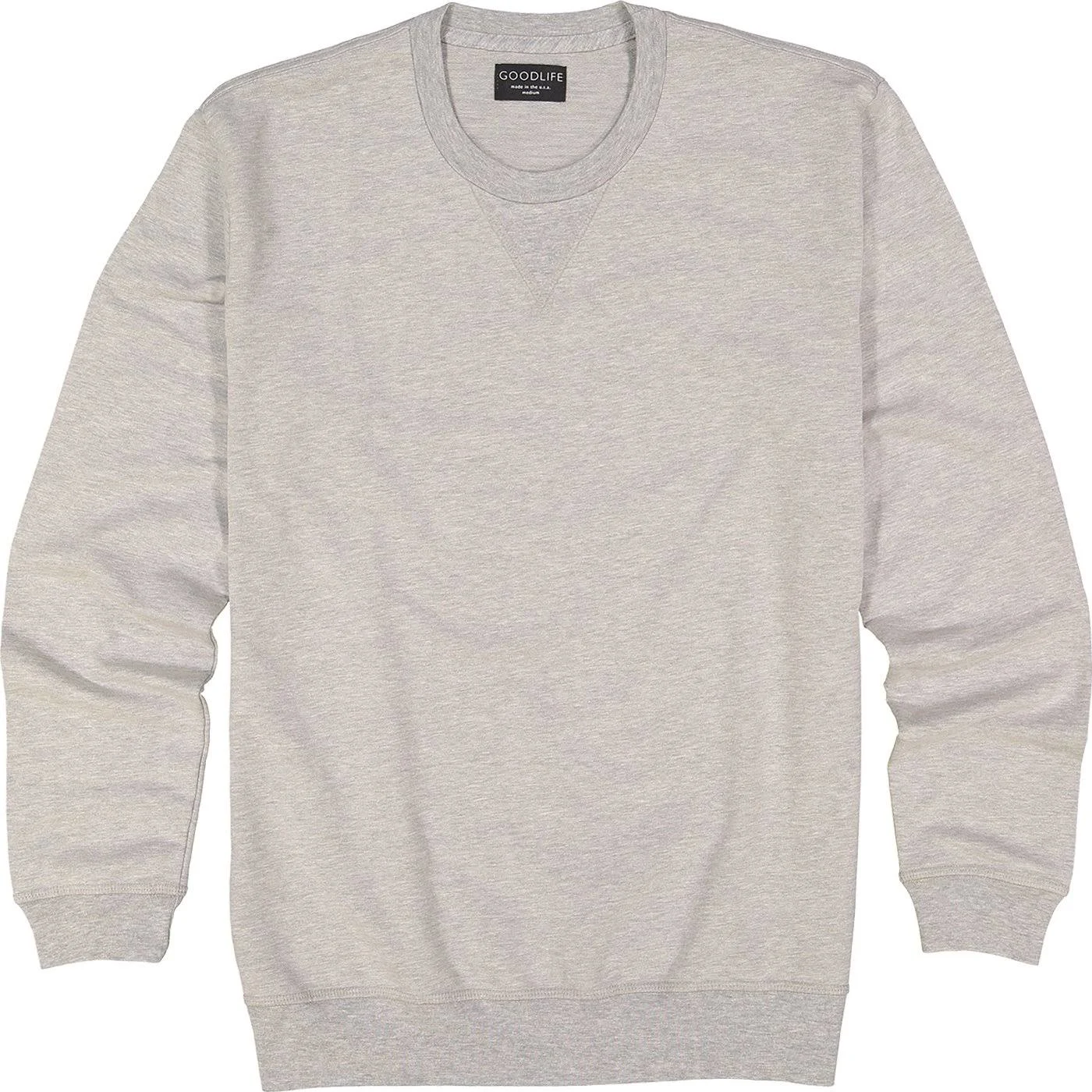 Goodlife Men&s Micro Terry Crewneck Sweatshirt | LT. Heather Grey