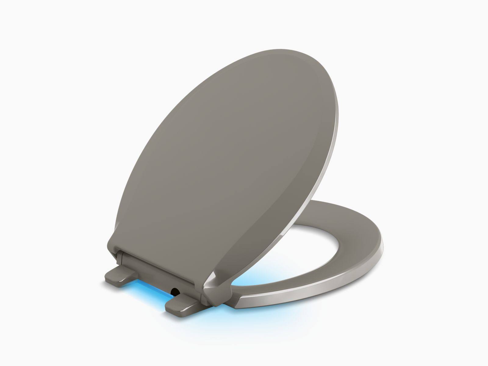 Kohler 75758-K4 Cachet Nightlight Quiet-Close with Grip-Tight Round-Front Toilet Seat - Cashmere