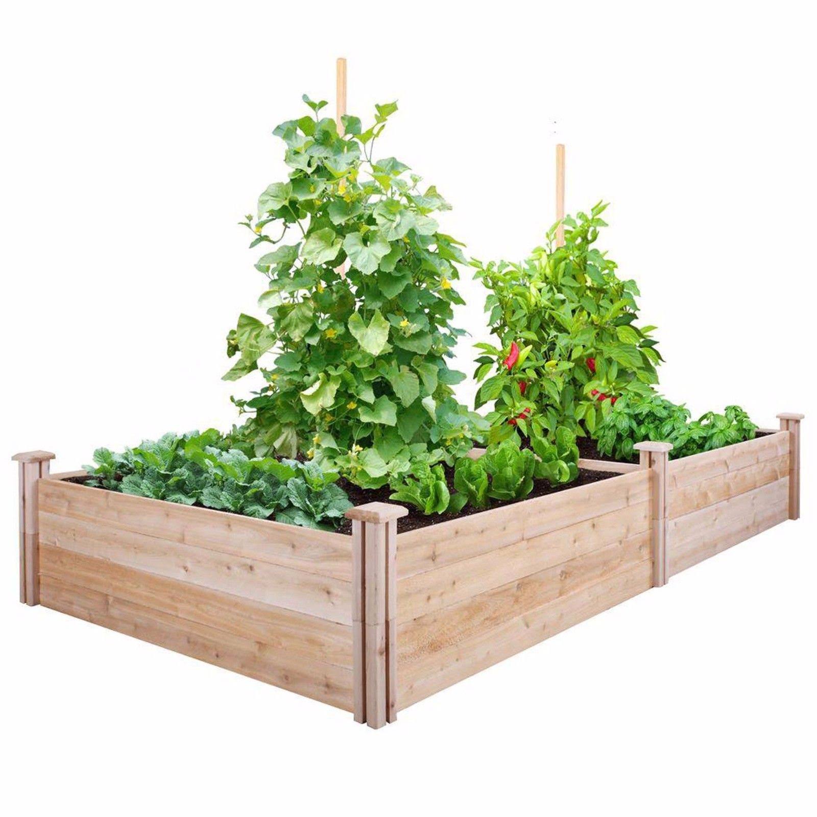 Greenes Fence 4& x 8& x 14x22 Cedar Raised Garden Bed