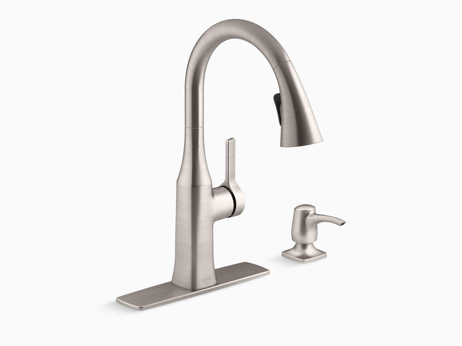Rubicon Single-Handle Pull-Down Sprayer Kitchen Faucet in Vibrant Stainless