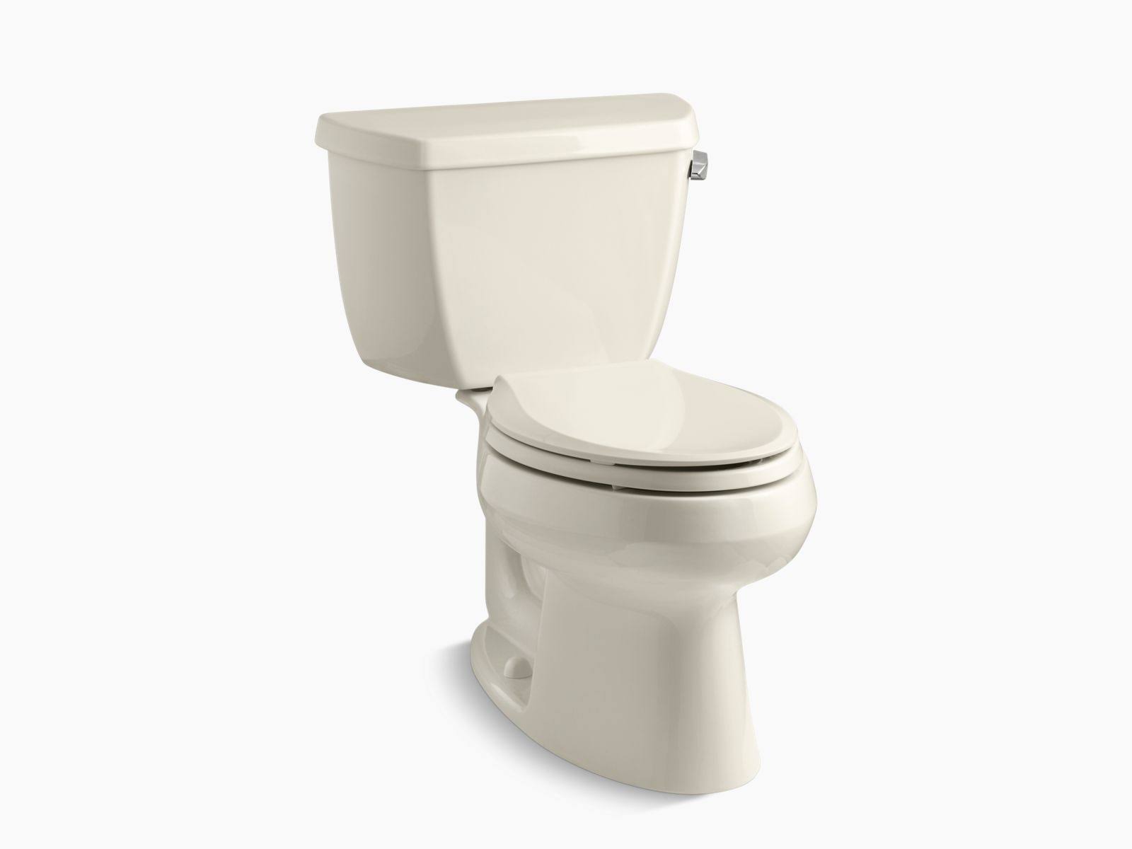 Kohler 3575-RA-47 Wellworth Classic Two-Piece Elongated 1.28 GPF Toilet with Class Five Flush Technology and Right-Hand Trip Lev