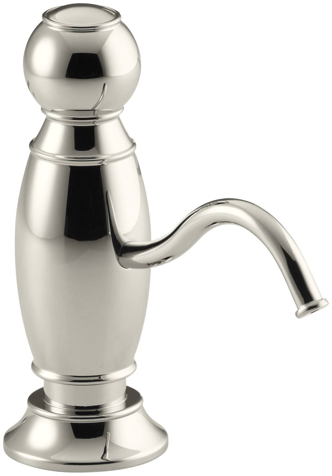 Kohler K-1994-SN Polished Nickel Traditional Soap/Lotion Dispenser