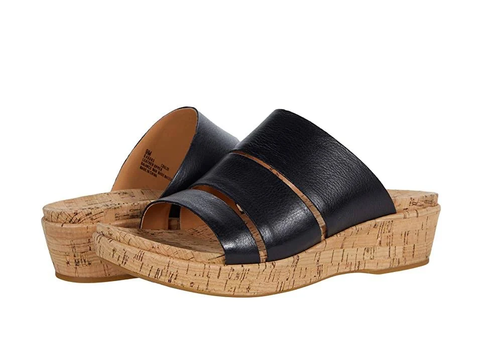 Women&s Kork-Ease Menzie Leather Sandals, Black, Size 10