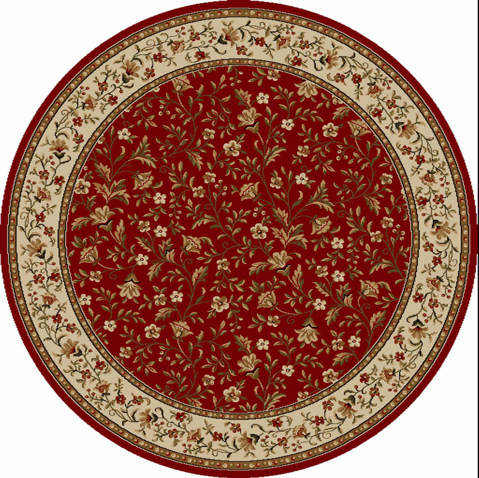 Radici USA Como 1593 Red 8& Round Area Rug