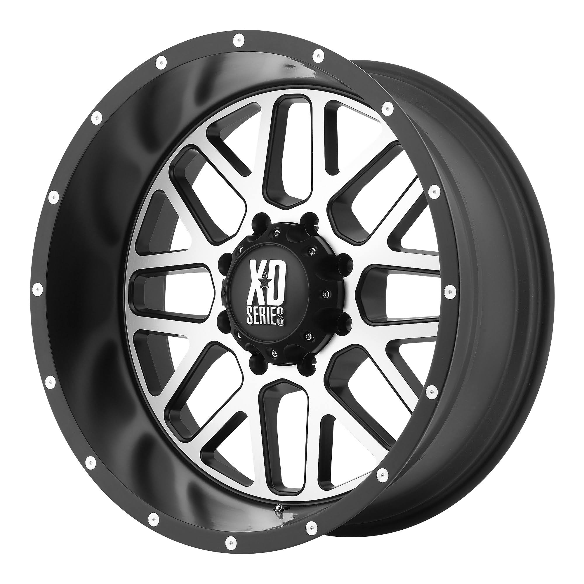 XD Series XD820 Grenade 20x12 6x139.7 -44mm Black/Machined Wheel Rim