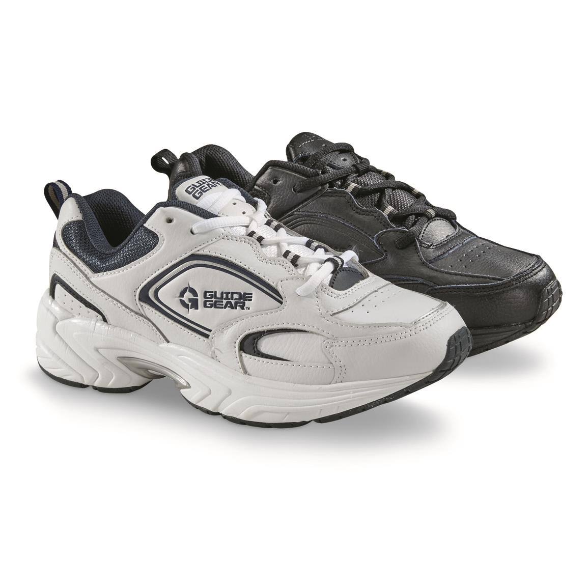 Guide Gear Men&s Lace-Up Walking Shoes, 12D, Black/Grey