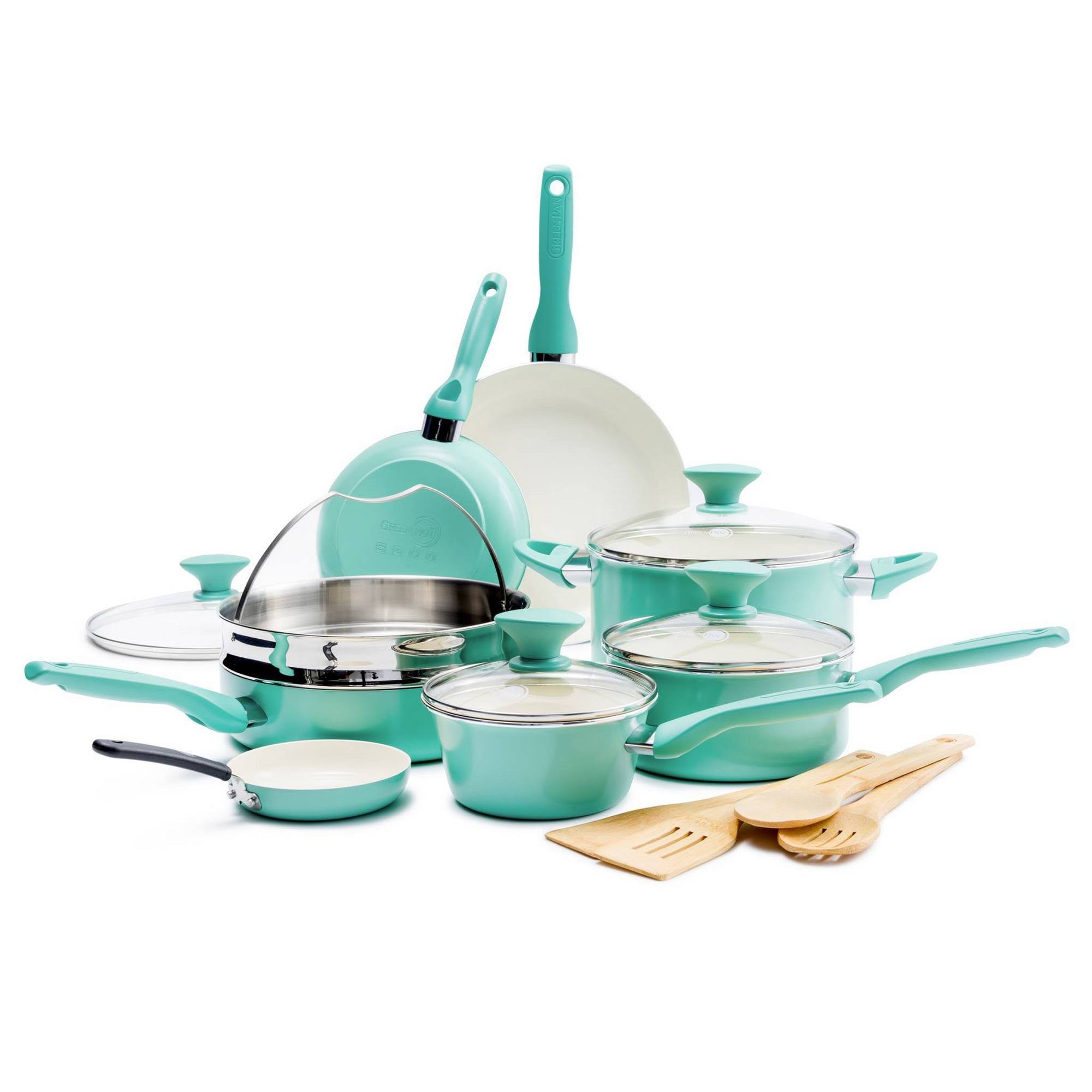 GreenPan Rio Healthy Ceramic Nonstick 10 Piece Cookware Set