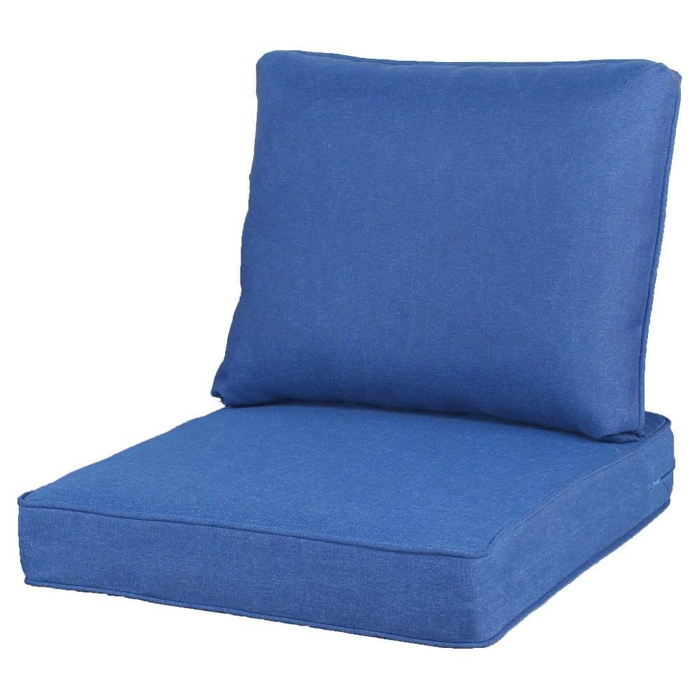 Rolston 2pc Outdoor Replacement Chair Cushion Set Cobalt - Haven Way