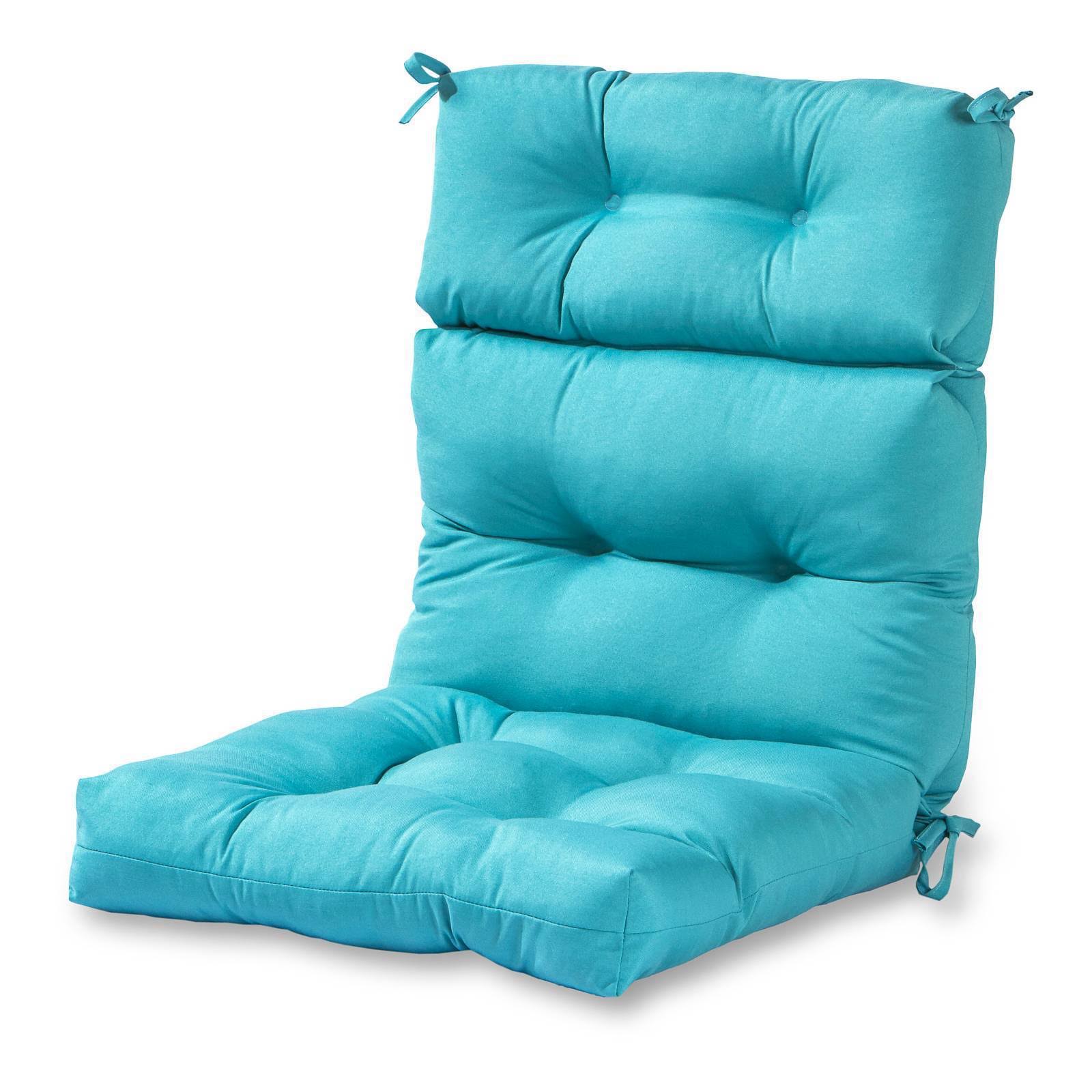 Greendale Home Fashions Outdoor High Back Chair Cushion, Teal