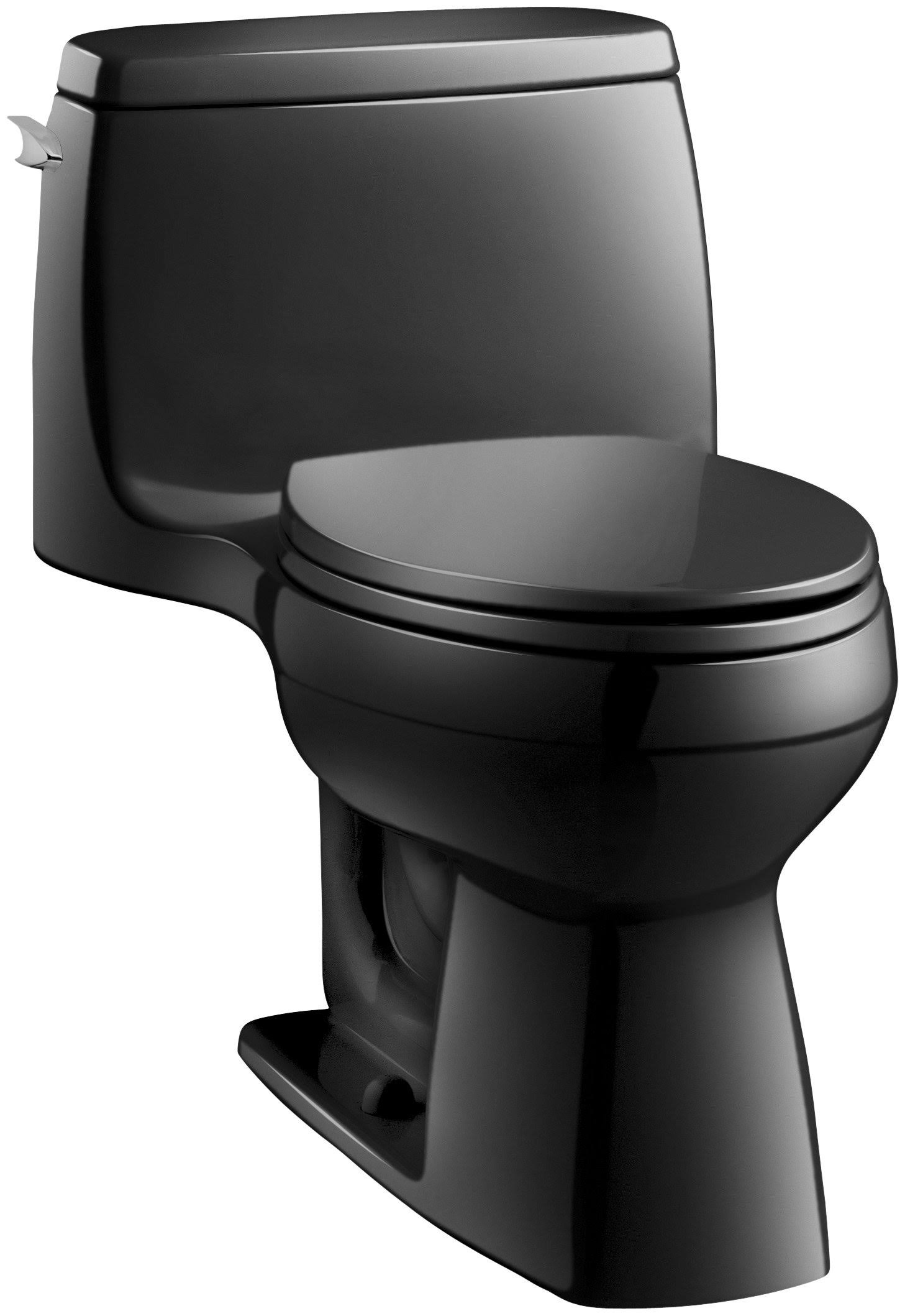 Kohler K-3810 Santa Rosa 1.28 GPF One-Piece Elongated Comfort Height Toilet with Black Black