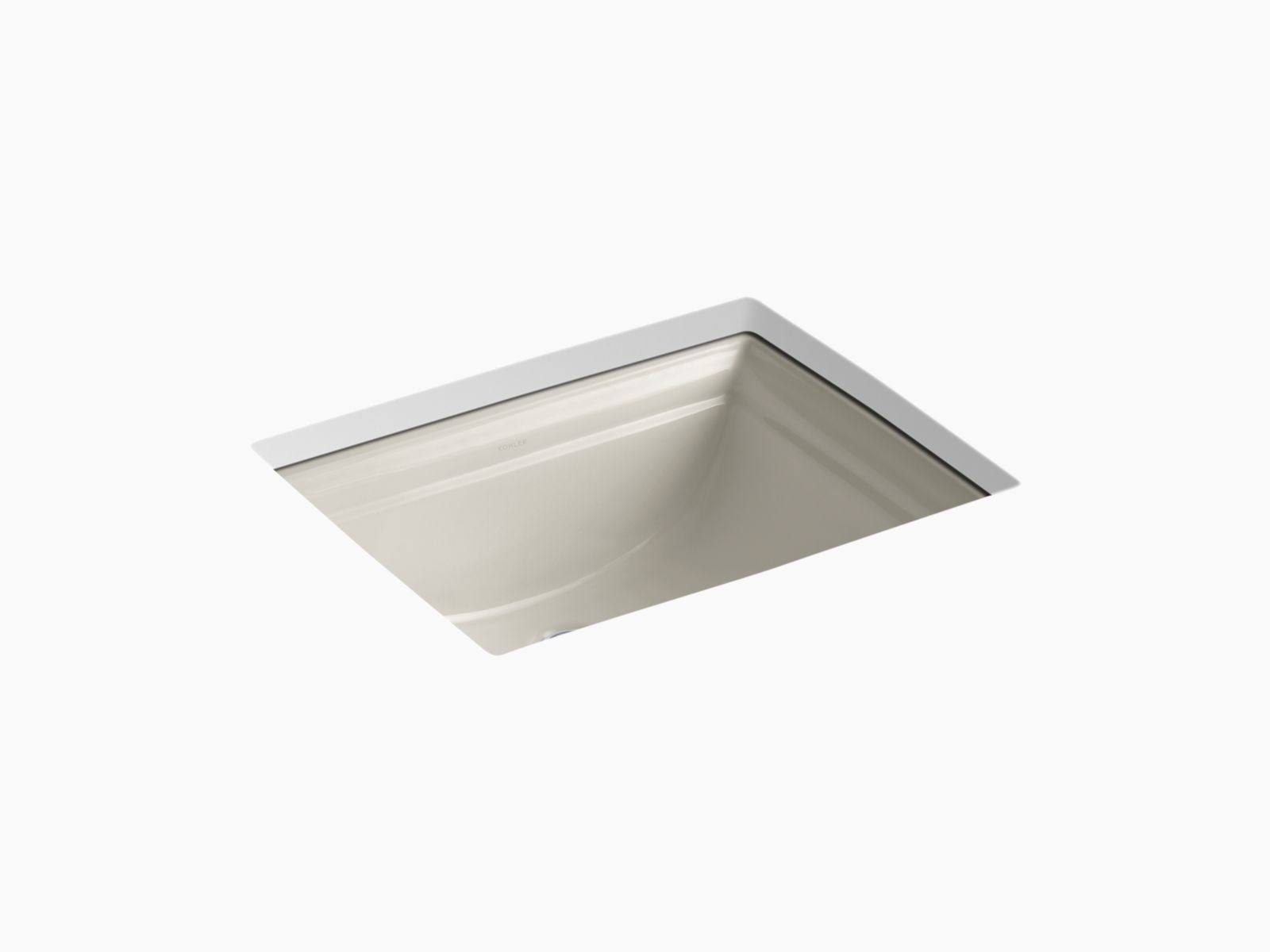 KOHLER K-2339-G9 Memoirs Undermount Bathroom Sink, Sandbar