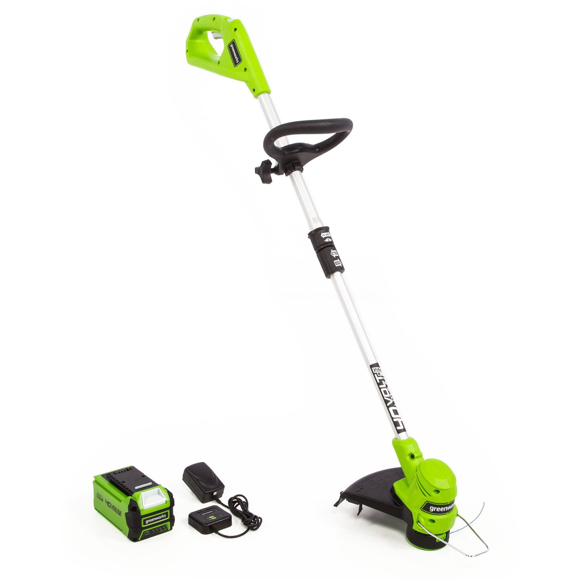 Greenworks 2111702 40V 12-Inch String Trimmer 2.0 Ah Battery and Charger