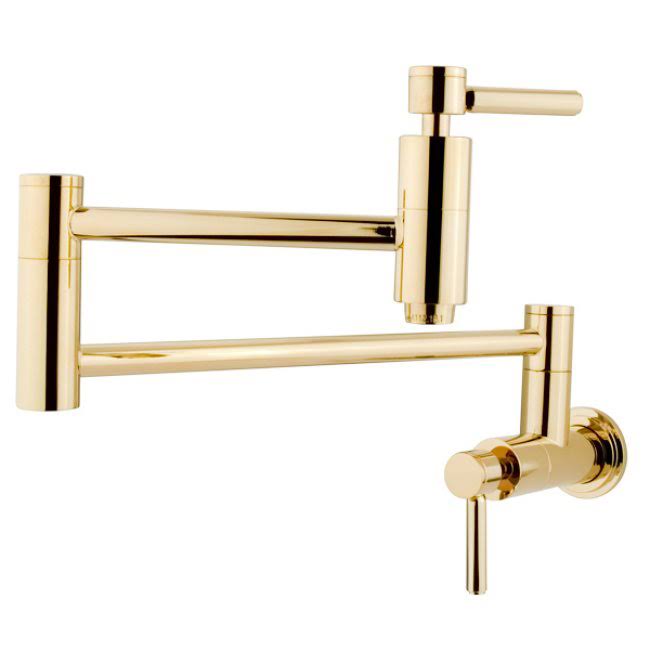 Kingston Brass Ks8102dl Concord Polished Brass Wall Mount Pot Filler