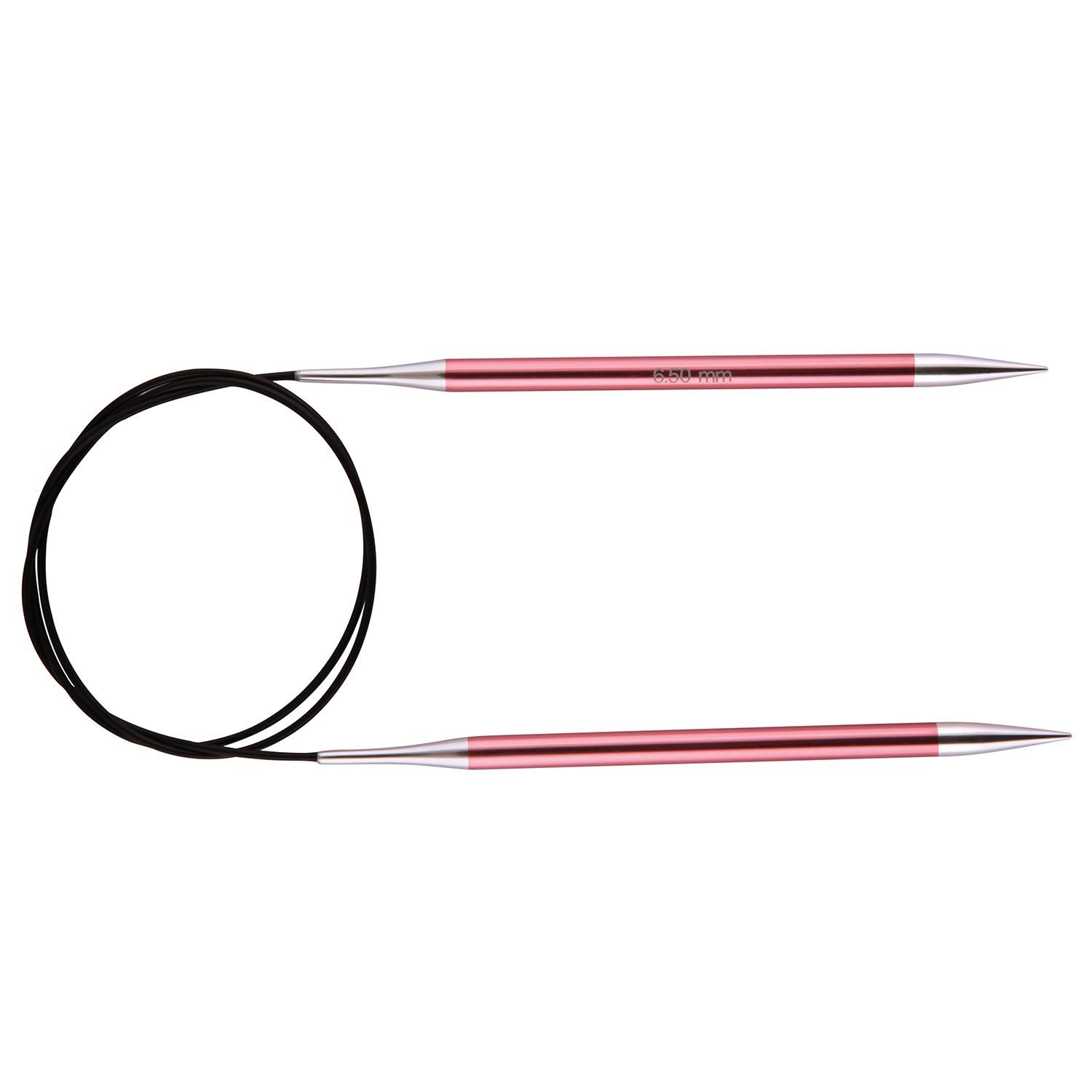KnitPro Zing Fixed Circular Knitting Pins, Aluminium, Multi-Colour, 120 cm x 6.50 mm