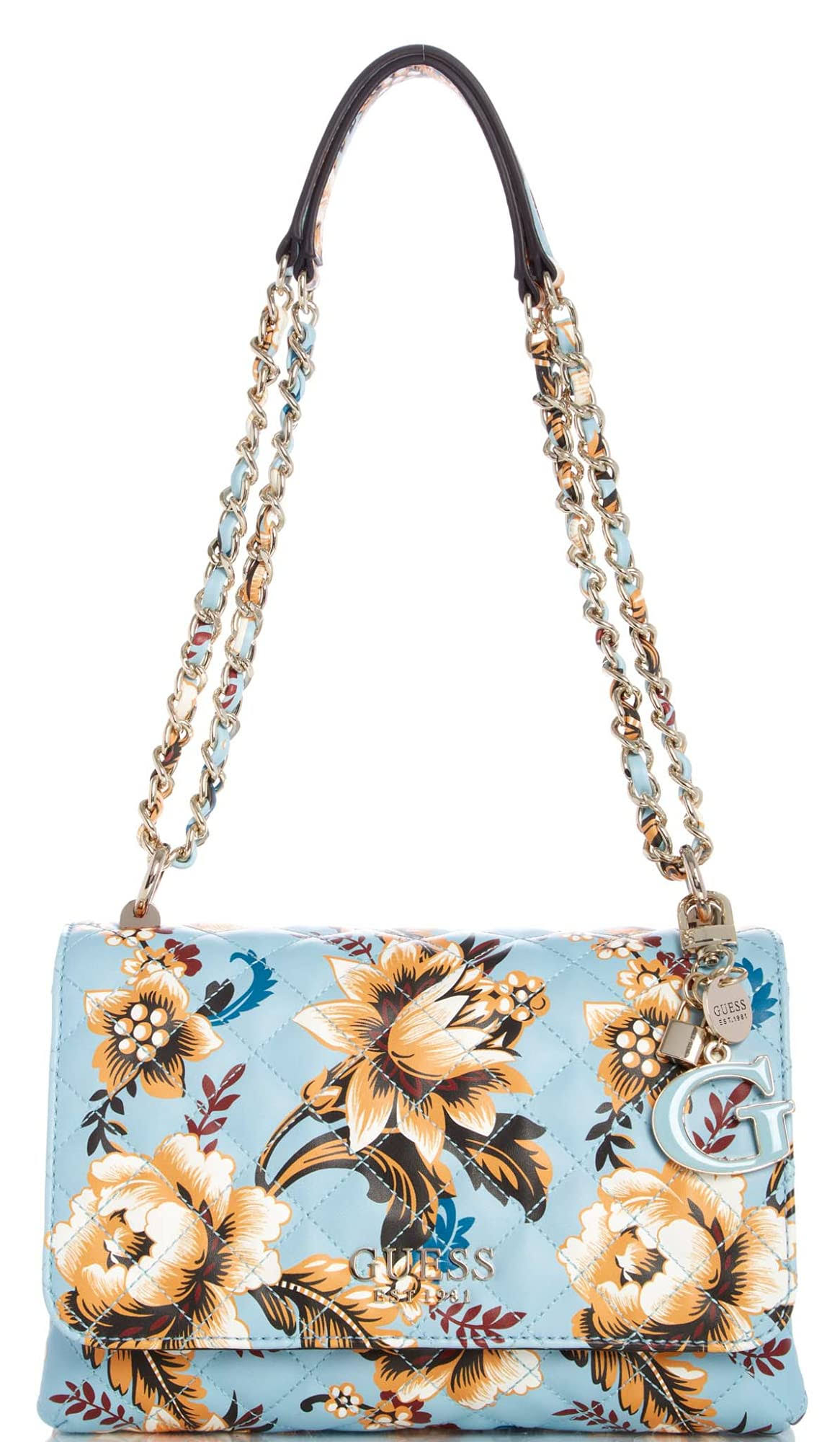 Guess Women&s Cessily Micro Sling Cross Body Bag - Gold Multi