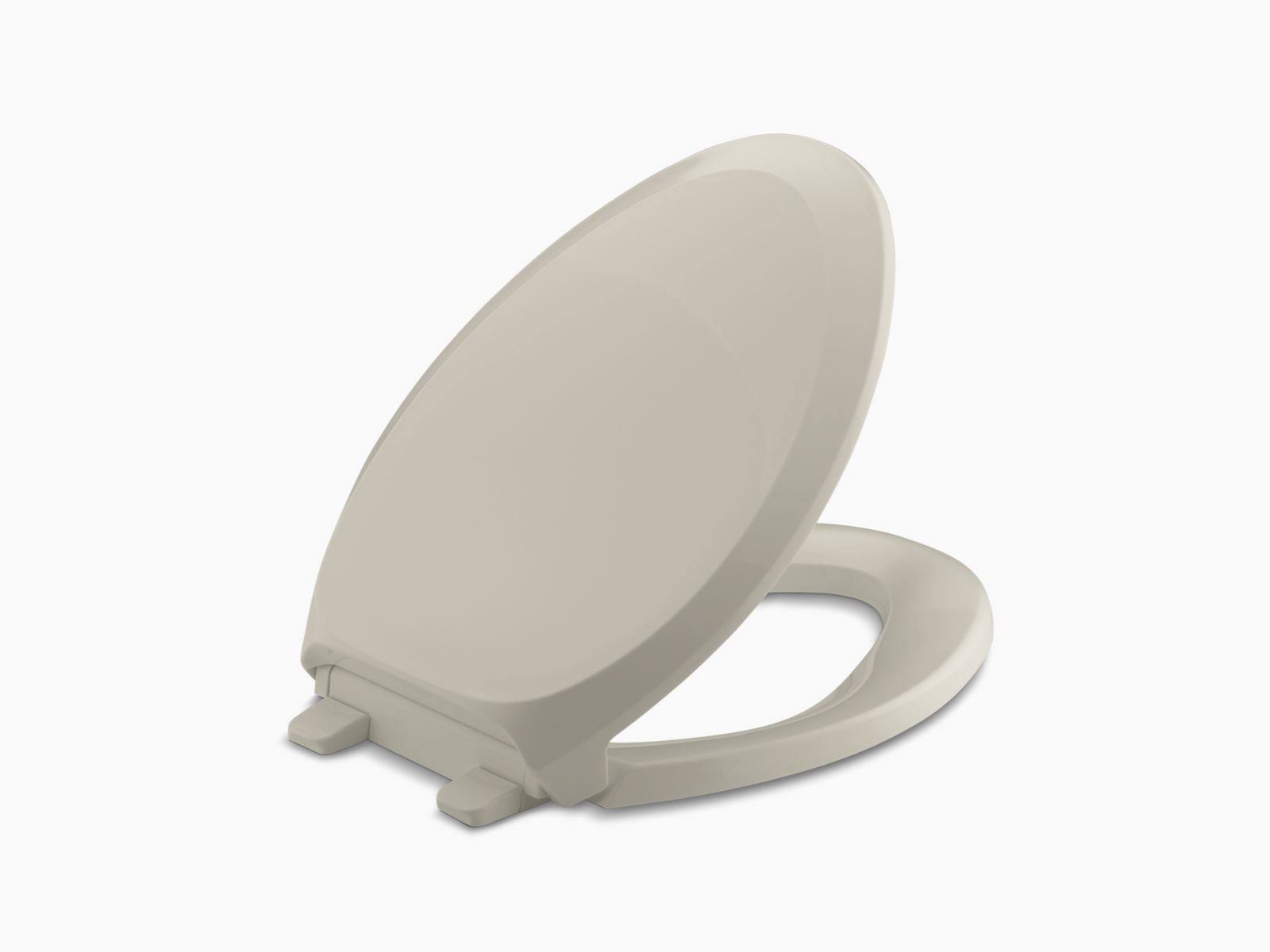 Kohler K-4713 French Curve Quiet-Close Elongated Toilet Seat Sandbar