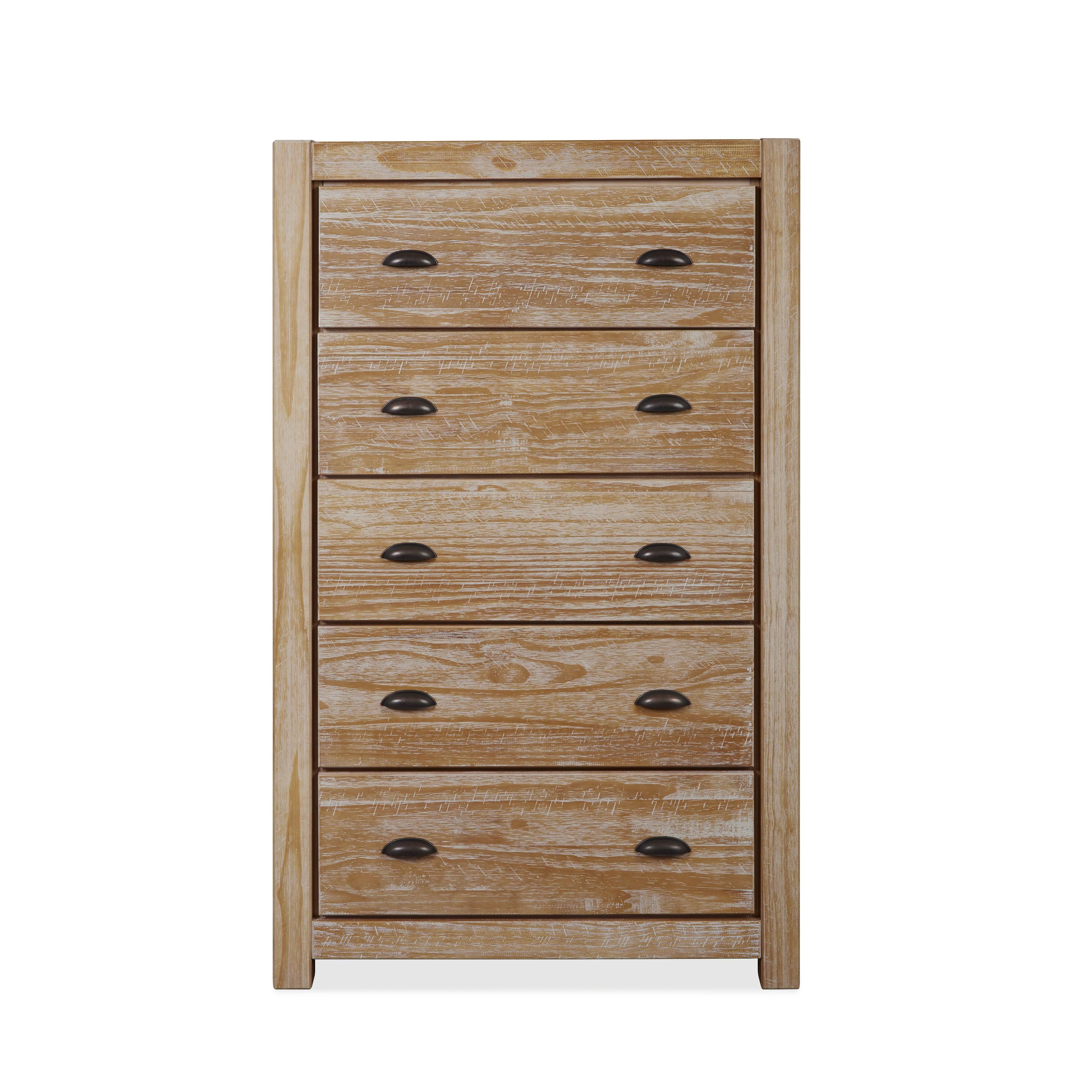 Montauk 5 Drawer Chest Grain Wood Furniture Color: Driftwood
