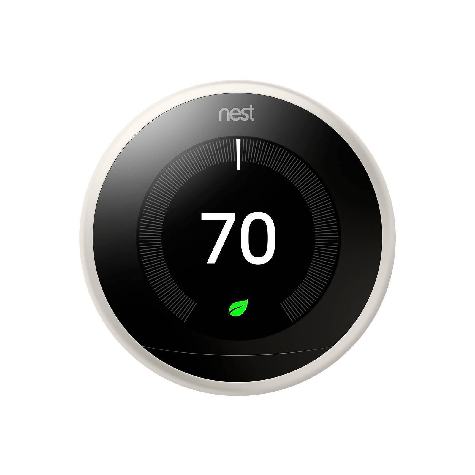 Google - Nest Learning Smart Thermostat - 3rd Generation - White