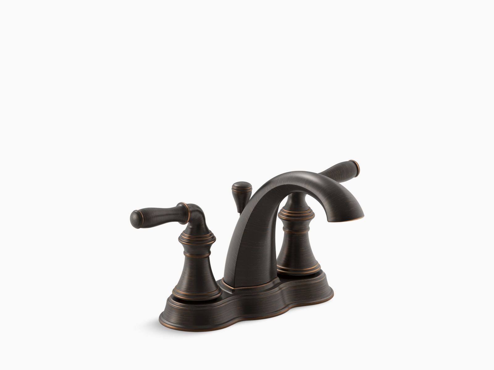 Kohler K-393-N4-2BZ Oil-Rubbed Bronze Devonshire Centerset Bathroom Faucet